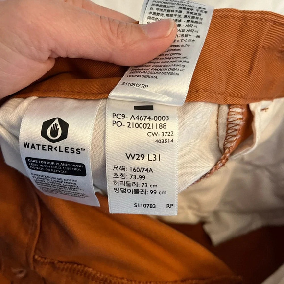 Levi's BAGGY TROUSERS Color: Baked Clay -  Brownish Orange size 29 Casual Chic - Picture 11 of 16